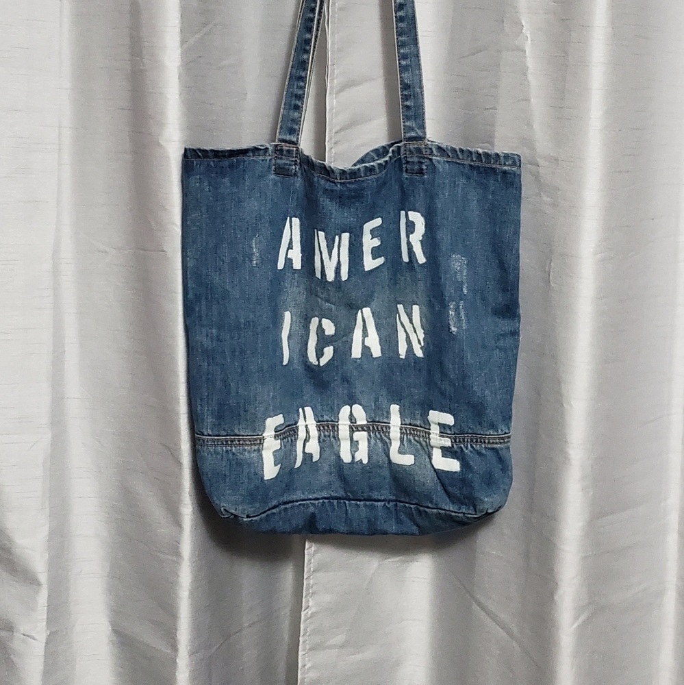 AE • Distressed Jean Tote Bag